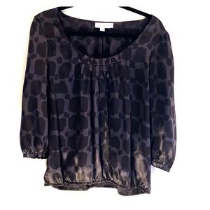 LAST CALL - Calvin Klein print 100% silk blouse